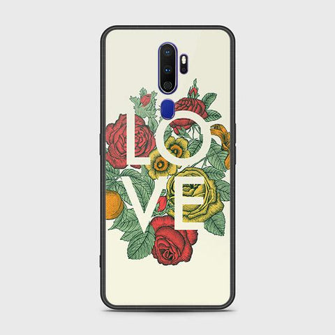 Oppo A5 2020 Cover - Floral Series 2 - HQ Ultra Shine Premium Infinity Glass Soft Silicon Borders Case