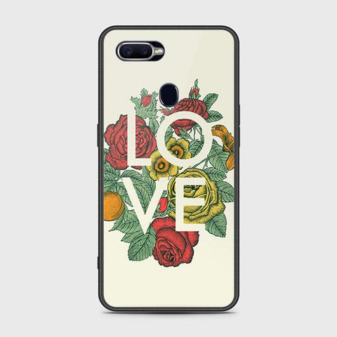 Oppo F9 / F9 Pro Cover - Floral Series 2 - HQ Ultra Shine Premium Infinity Glass Soft Silicon Borders Case