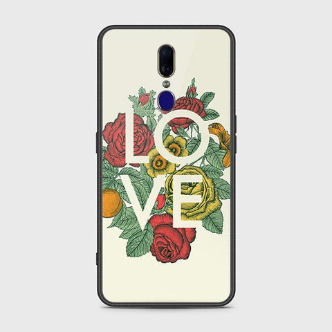 Oppo A9 Cover - Floral Series 2 - HQ Ultra Shine Premium Infinity Glass Soft Silicon Borders Case