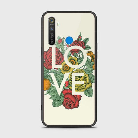 Realme 5s Cover - Floral Series 2 - HQ Ultra Shine Premium Infinity Glass Soft Silicon Borders Case