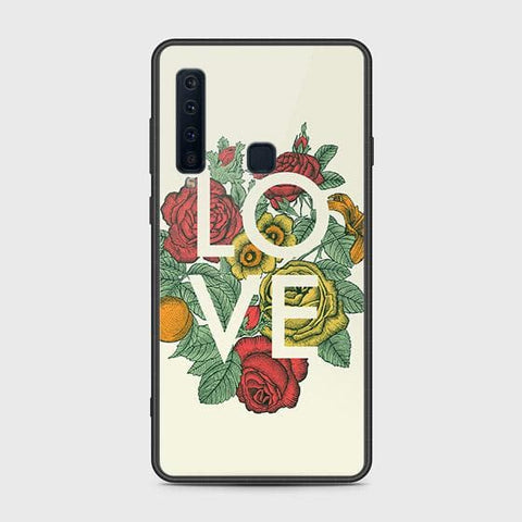 Samsung Galaxy A9s Cover - Floral Series 2 - HQ Ultra Shine Premium Infinity Glass Soft Silicon Borders Case