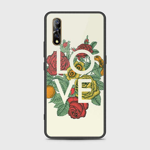 Vivo S1 Cover - Floral Series 2 - HQ Ultra Shine Premium Infinity Glass Soft Silicon Borders Case