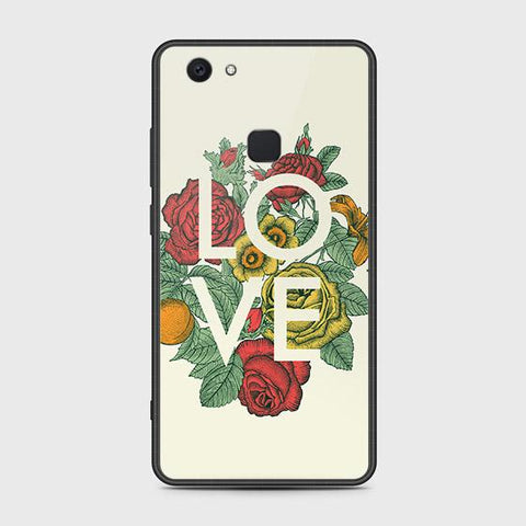 Vivo V7 Plus Cover - Floral Series 2 - HQ Ultra Shine Premium Infinity Glass Soft Silicon Borders Case