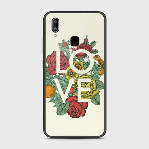 Vivo Y91 Cover - Floral Series 2 - HQ Ultra Shine Premium Infinity Glass Soft Silicon Borders Case