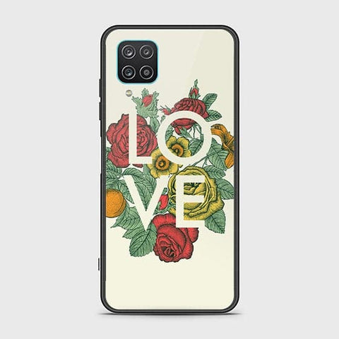 Samsung Galaxy A12 Nacho Cover - Floral Series 2 - HQ Ultra Shine Premium Infinity Glass Soft Silicon Borders Case