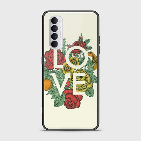 Oppo Reno 4 Pro Cover - Floral Series 2 - HQ Ultra Shine Premium Infinity Glass Soft Silicon Borders Case