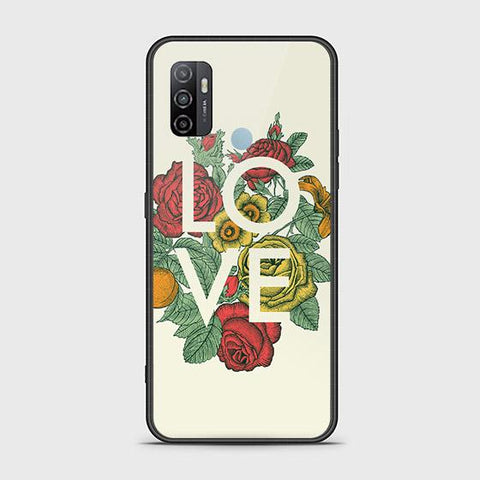 Oppo A53s Cover - Floral Series 2 - HQ Ultra Shine Premium Infinity Glass Soft Silicon Borders Case