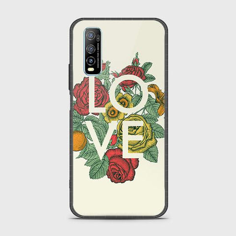 Vivo Y70s Cover - Floral Series 2 - HQ Ultra Shine Premium Infinity Glass Soft Silicon Borders Case