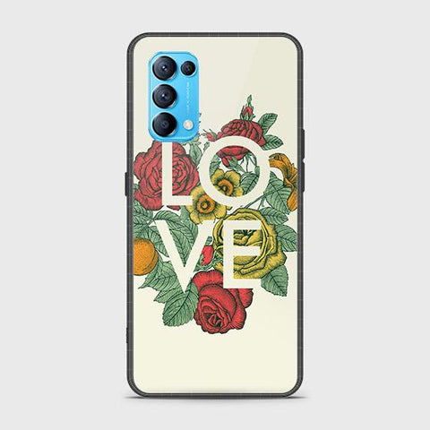 Oppo Reno 5 5G Cover - Floral Series 2 - HQ Ultra Shine Premium Infinity Glass Soft Silicon Borders Case