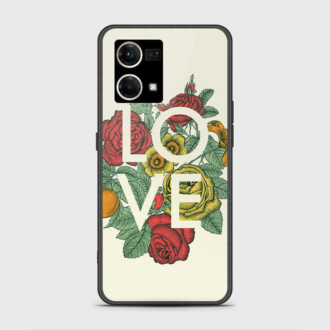 Oppo Reno 8 4G Cover - Floral Series 2 - HQ Ultra Shine Premium Infinity Glass Soft Silicon Borders Case