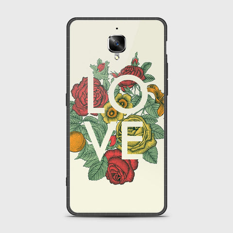 OnePlus 3 Cover- Floral Series 2 - HQ Ultra Shine Premium Infinity Glass Soft Silicon Borders Case