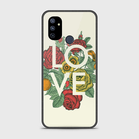 OnePlus Nord N100 Cover- Floral Series 2 - HQ Ultra Shine Premium Infinity Glass Soft Silicon Borders Case