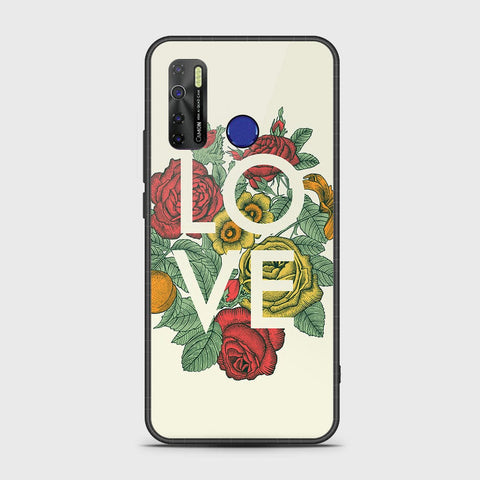 Infinix Hot 9 Pro Cover- Floral Series 2 - HQ Ultra Shine Premium Infinity Glass Soft Silicon Borders Case