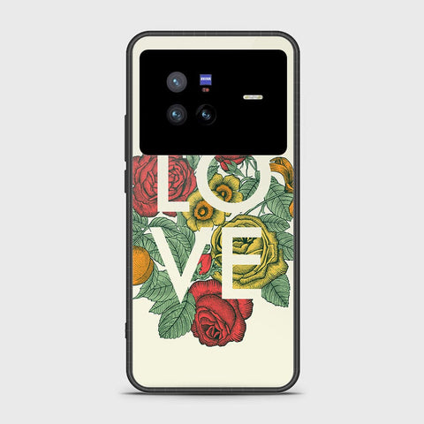 Vivo X80 Cover- Floral Series 2 - HQ Ultra Shine Premium Infinity Glass Soft Silicon Borders Case