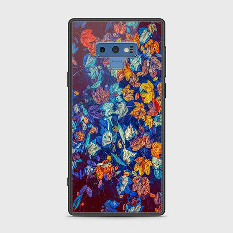 Samsung Galaxy Note 9 Cover - Floral Series 2 - HQ Ultra Shine Premium Infinity Glass Soft Silicon Borders Case