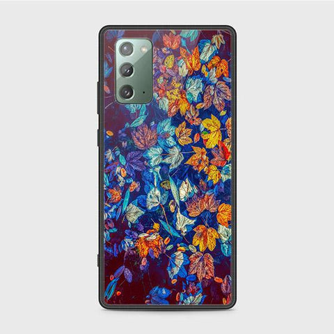 Samsung Galaxy Note 20 Cover - Floral Series 2 - HQ Ultra Shine Premium Infinity Glass Soft Silicon Borders Case