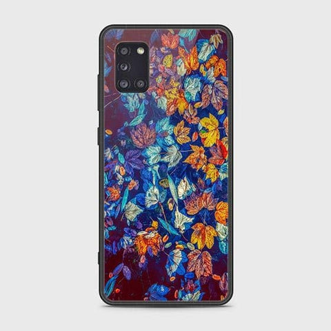 Samsung Galaxy A31 Cover - Floral Series 2 - HQ Ultra Shine Premium Infinity Glass Soft Silicon Borders Case