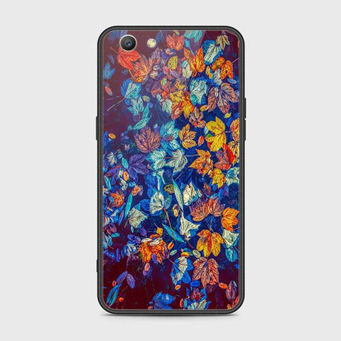 Oppo A59 Cover - Floral Series 2 - HQ Ultra Shine Premium Infinity Glass Soft Silicon Borders Case