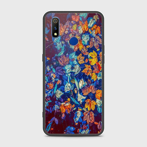 Realme 3i Cover - Floral Series 2 - HQ Ultra Shine Premium Infinity Glass Soft Silicon Borders Case