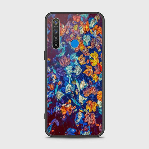 Realme 5s Cover - Floral Series 2 - HQ Ultra Shine Premium Infinity Glass Soft Silicon Borders Case