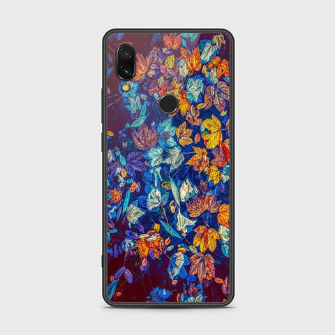 Xiaomi Redmi 7 Cover - Floral Series 2 - HQ Ultra Shine Premium Infinity Glass Soft Silicon Borders Case