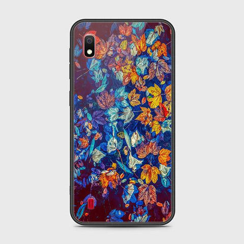 Samsung Galaxy A10 Cover - Floral Series 2 - HQ Ultra Shine Premium Infinity Glass Soft Silicon Borders Case