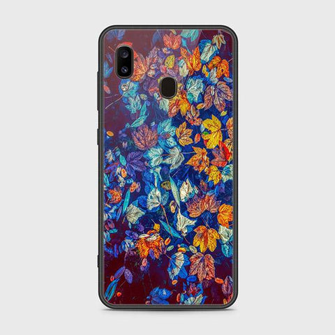 Samsung Galaxy A30 Cover - Floral Series 2 - HQ Ultra Shine Premium Infinity Glass Soft Silicon Borders Case