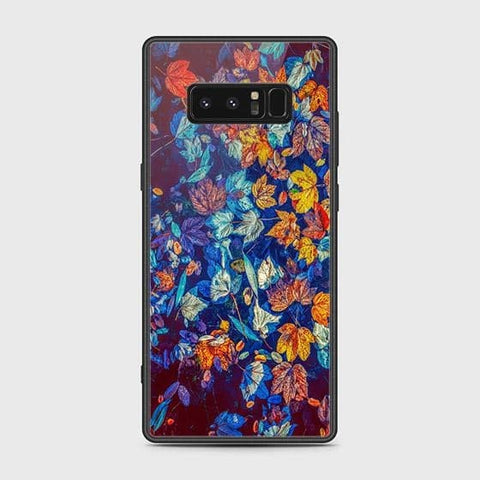 Samsung Galaxy Note 8 Cover - Floral Series 2 - HQ Ultra Shine Premium Infinity Glass Soft Silicon Borders Case