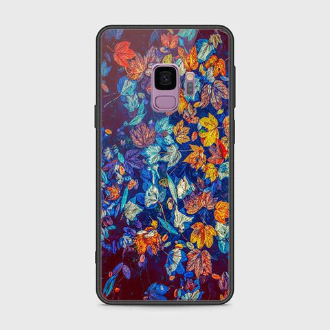 Samsung Galaxy S9 Cover - Floral Series 2 - HQ Ultra Shine Premium Infinity Glass Soft Silicon Borders Case