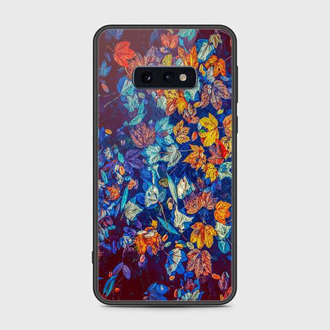 Samsung Galaxy S10e Cover - Floral Series 2 - HQ Ultra Shine Premium Infinity Glass Soft Silicon Borders Case