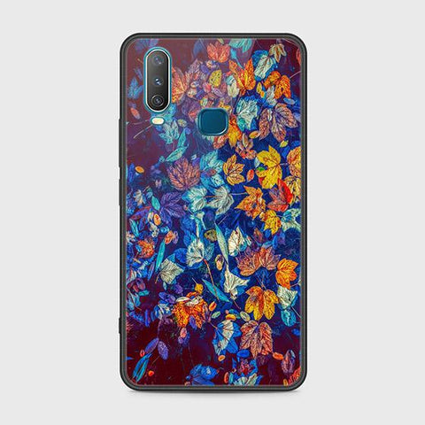 Vivo Y17 Cover - Floral Series 2 - HQ Ultra Shine Premium Infinity Glass Soft Silicon Borders Case