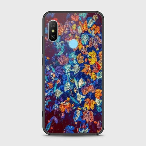 Xiaomi Mi A2 Lite Cover - Floral Series 2 - HQ Ultra Shine Premium Infinity Glass Soft Silicon Borders Case