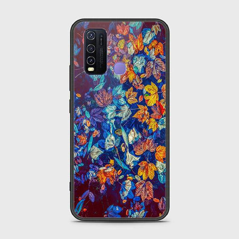 Vivo Y30 Cover - Floral Series 2 - HQ Ultra Shine Premium Infinity Glass Soft Silicon Borders Case