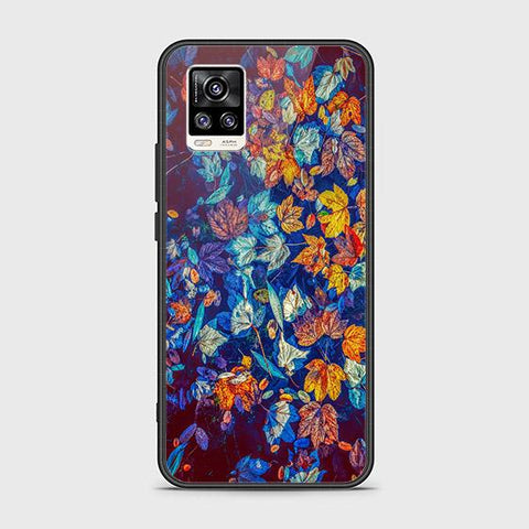 Vivo V20 Cover - Floral Series 2 - HQ Ultra Shine Premium Infinity Glass Soft Silicon Borders Case