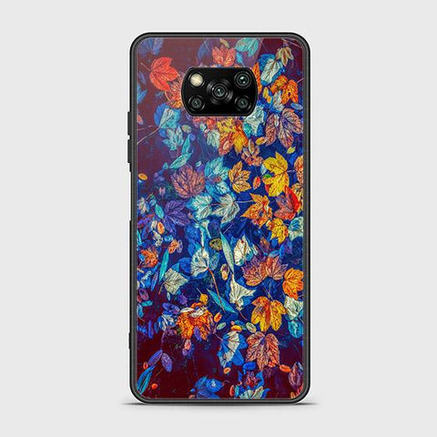 Xiaomi Poco X3 Cover - Floral Series 2 - HQ Ultra Shine Premium Infinity Glass Soft Silicon Borders Case