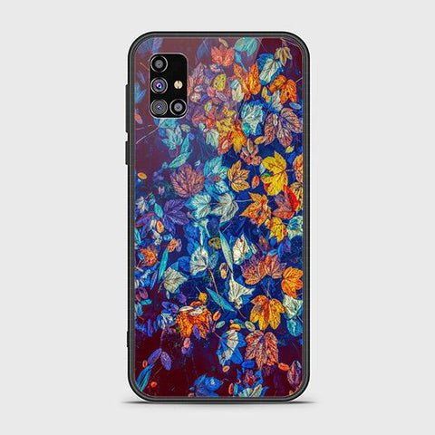 Samsung Galaxy M02s Cover - Floral Series 2 - HQ Ultra Shine Premium Infinity Glass Soft Silicon Borders Case