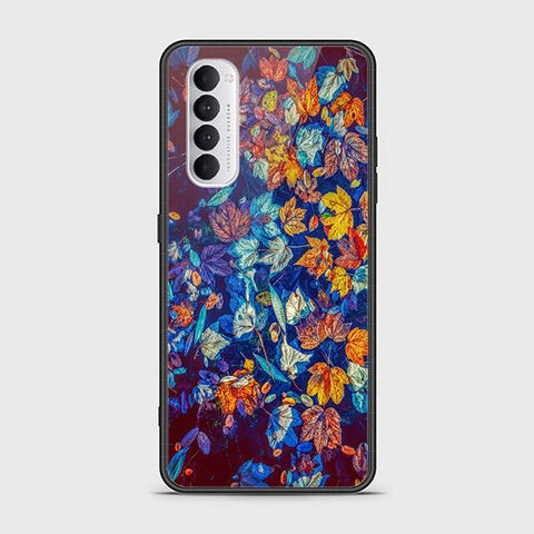 Oppo Reno 4 Pro Cover - Floral Series 2 - HQ Ultra Shine Premium Infinity Glass Soft Silicon Borders Case