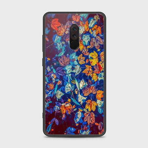 Xiaomi Pocophone F1 Cover - Floral Series 2 - HQ Ultra Shine Premium Infinity Glass Soft Silicon Borders Case