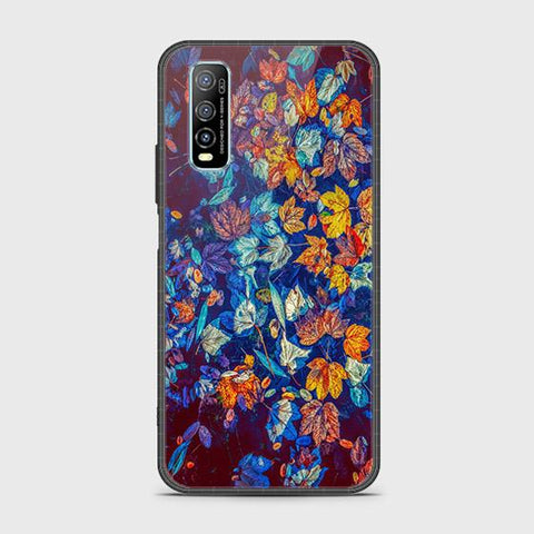 Vivo Y70s Cover - Floral Series 2 - HQ Ultra Shine Premium Infinity Glass Soft Silicon Borders Case