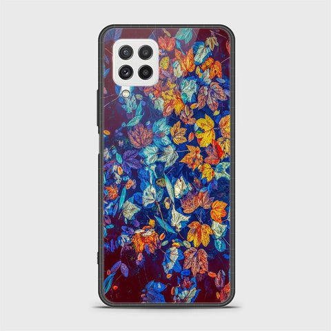 Samsung Galaxy M22 Cover- Floral Series 2 - HQ Ultra Shine Premium Infinity Glass Soft Silicon Borders Case