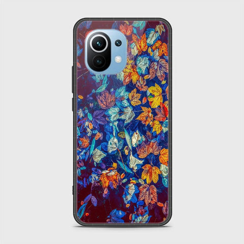 Xiaomi Mi 11 Cover - Floral Series 2 - HQ Ultra Shine Premium Infinity Glass Soft Silicon Borders Case