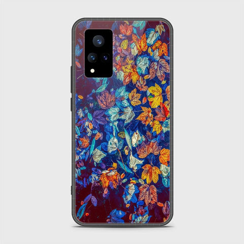 Vivo V21 Cover - Floral Series 2 - HQ Ultra Shine Premium Infinity Glass Soft Silicon Borders Case