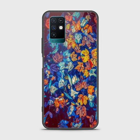 Infinix Note 10 Cover- Floral Series 2 - HQ Ultra Shine Premium Infinity Glass Soft Silicon Borders Case