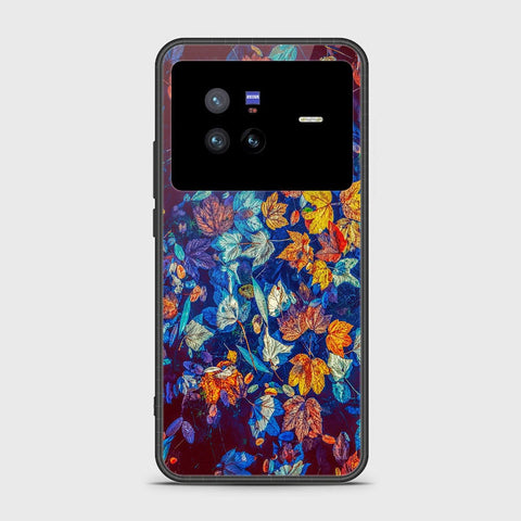 Vivo X80 Cover- Floral Series 2 - HQ Ultra Shine Premium Infinity Glass Soft Silicon Borders Case