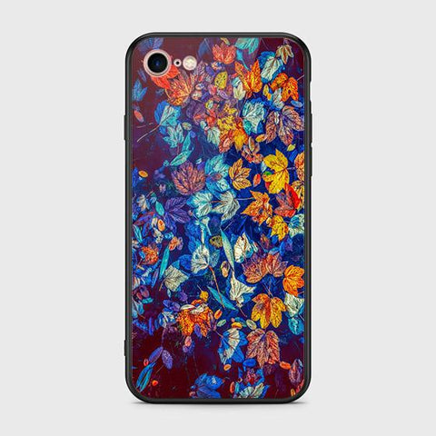 iPhone 8 Cover - Floral Series 2 - HQ Ultra Shine Premium Infinity Glass Soft Silicon Borders Case