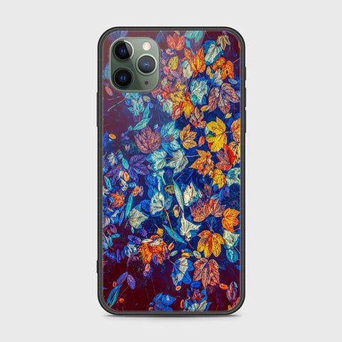 iPhone 11 Pro Max Cover - Floral Series 2 - HQ Ultra Shine Premium Infinity Glass Soft Silicon Borders Case