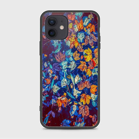 iPhone 12 Mini Cover - Floral Series 2 - HQ Ultra Shine Premium Infinity Glass Soft Silicon Borders Case