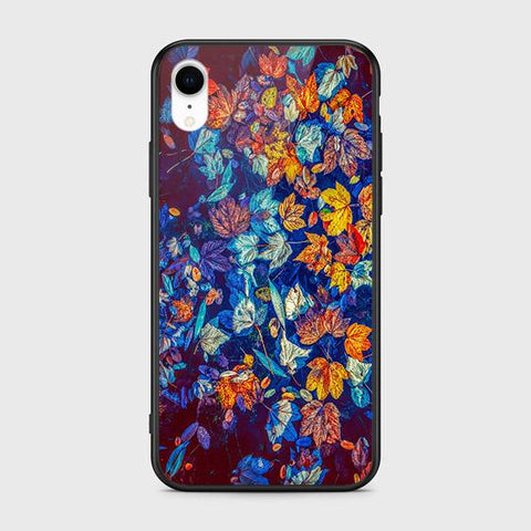 iPhone XR Cover - Floral Series 2 - HQ Ultra Shine Premium Infinity Glass Soft Silicon Borders Case