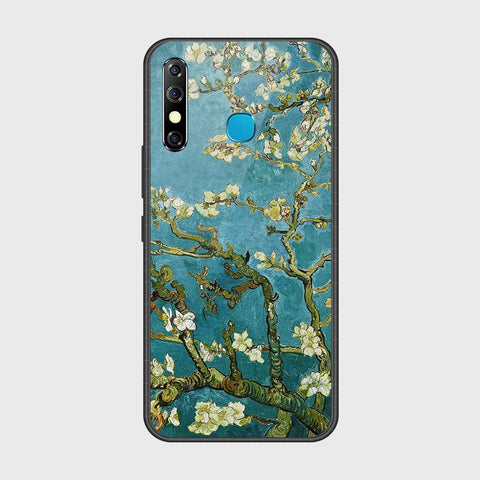 Infinix Hot 8Cover- Floral Series 2 - HQ Ultra Shine Premium Infinity Glass Soft Silicon Borders Case