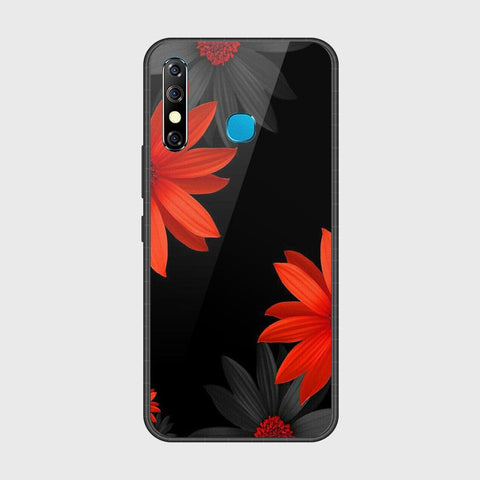 Infinix Hot 8Cover- Floral Series 2 - HQ Ultra Shine Premium Infinity Glass Soft Silicon Borders Case